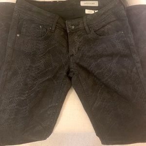 Snake print jeans
